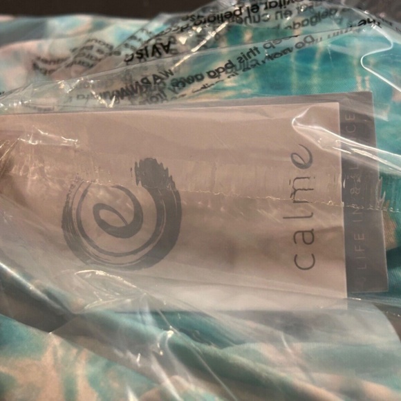 Johnny Was Calme Aqua Keys Turquoise Tie Dye/Marble One Piece Tank Swimsuit XL - Picture 7 of 8